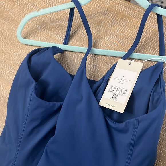 New HALARA Cloudful Activewear Dress Blue Racerback Lined L - Picture 5 of 5